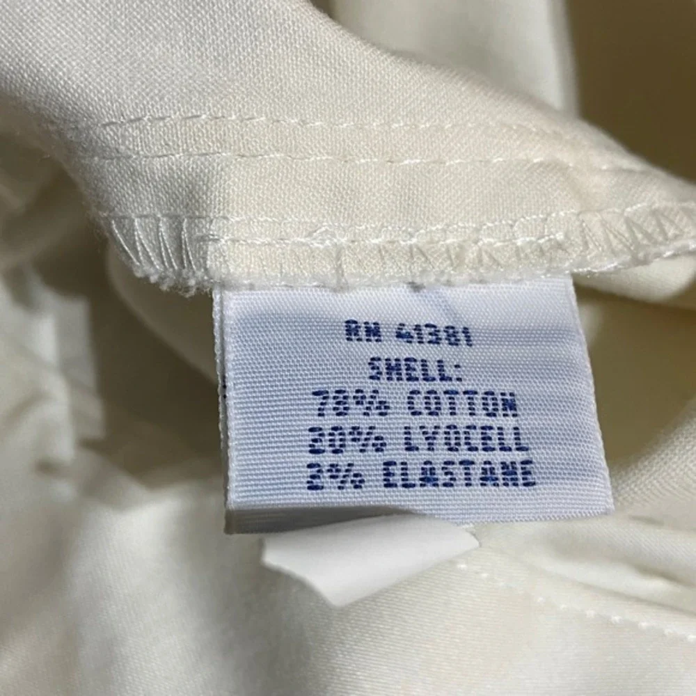Polo Ralph‎ Lauren Womens Cream Straight Leg Stretch Trousers Size 8 Off White